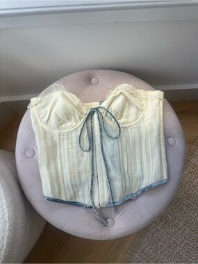 Guizio Pintuck Corset in Cream